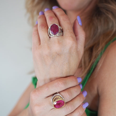 Dewberry Ring in various gemstones